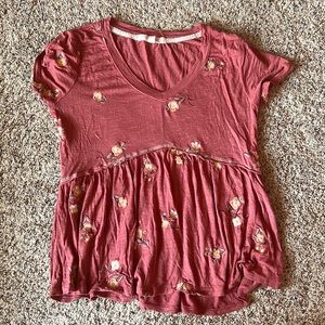 Small rewind flowy short sleeve shirt